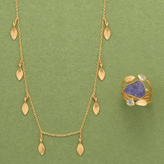 Leaf Your Mark! 14 Karat Gold Plated Jewelry Duo