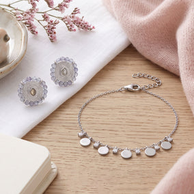 Diamonds and Dangles! Rhodium Plated Jewelry Duo