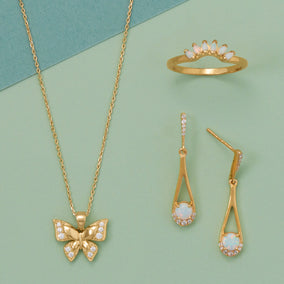 14 Karat Gold Plated Jewelry Trio