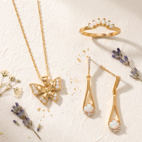 14 Karat Gold Plated Jewelry Trio