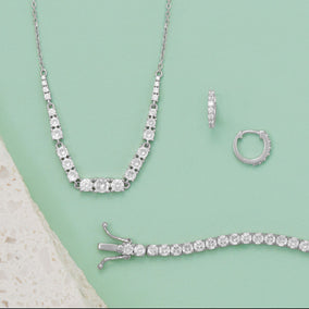 Shinin' Silver! Rhodium Plated Jewelry Set