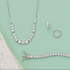 Shinin' Silver! Rhodium Plated Jewelry Set