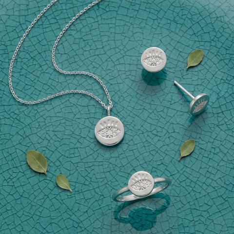 Eyes on You! Rhodium Plated Jewelry Set