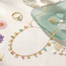 Confetti Charm! 14 Karat Gold Plated Jewelry Set
