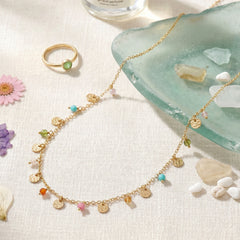 Confetti Charm! 14 Karat Gold Plated Jewelry Set