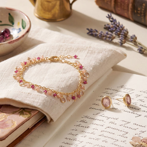 Blush Crush! 14 Karat Gold Plated Jewelry Set