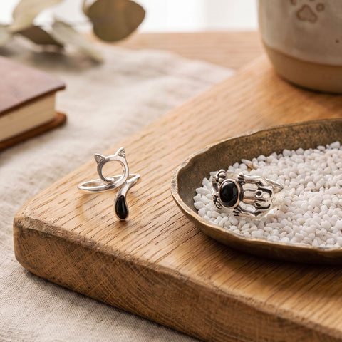 Purrfect Pair! Rhodium Plated Jewelry Set