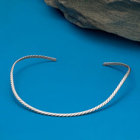Handmade Twisted Oval Open Back Collar