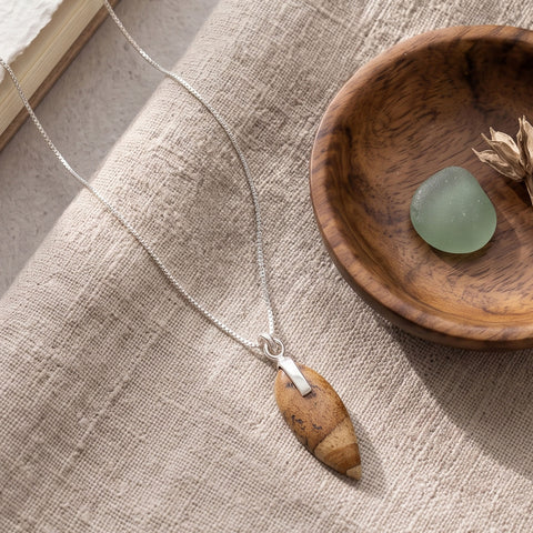 18" Spike Picture Jasper Necklace