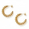 18 Karat Gold PVD Wired Statement Hoop Earrings
