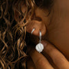Stainless Steel CZ Huggie Hoop Earrings