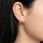 Two Tone Stainless Steel Split Hoop Earrings