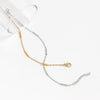 6.5" + 1" 18 Karat Gold PVD Satellite Bar Bracelet