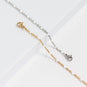 16" + 2" Stainless Steel White Confetti Satellite Necklace