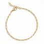 6.5" + 1" 18 Karat Gold PVD Paperclip Bracelet