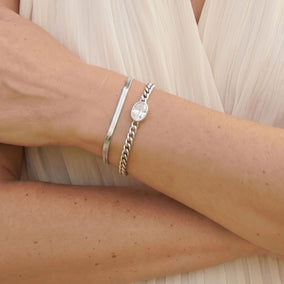 7" Stainless Steel 5.5mm Herringbone Bracelet