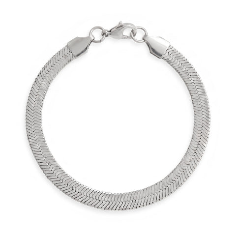 7" Stainless Steel 5.5mm Herringbone Bracelet