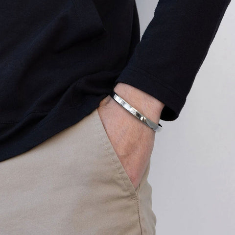 Stainless Steel Polished Cuff Unisex Bracelet