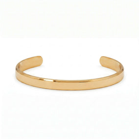 18 Karat Gold PVD Stainless Steel Polished Cuff Bracelet