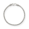 8.5" 4mm Stainless Steel Rounded Box Chain Mens' Bracelet