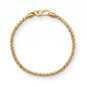 8.5" 4mm 18 Karat Gold PVD Stainless Steel Rounded Box Chain Men's Bracelet