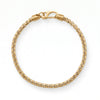 8.5" 4mm 18 Karat Gold PVD Stainless Steel Rounded Box Chain Men's Bracelet