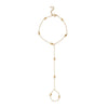 7.5" + 1" 18 Karat Gold PVD Stainless Steel Oval Orbit Hand Chain