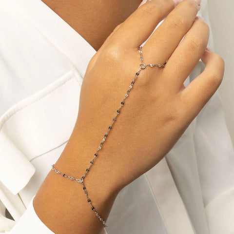 7.5" + 1" Stainless Steel Coffee Hand Chain