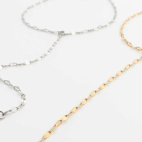 7.5" + 1" Stainless Steel Coffee Hand Chain
