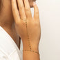 7.5" + 1" 18 Karat Gold PVD Stainless Steel Coffee Hand Chain