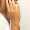 7.5" + 1" 18 Karat Gold PVD Stainless Steel Coffee Hand Chain