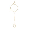 7.5" + 1" 18 Karat Gold PVD Stainless Steel Coffee Hand Chain