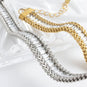 6" + 2" Stainless Steel Baguette CZ Wheat Chain Bracelet