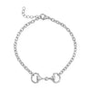 7" + 1" Stainless Steel Horse Bit Bracelet