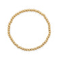 7.5" 4mm 18 Karat Gold PVD Stainless Steel Bead Stretch Bracelet