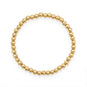 7.5" 5mm 18 Karat Gold PVD Stainless Steel Bead Stretch Bracelet