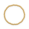 7.5" 5mm 18 Karat Gold PVD Stainless Steel Bead Stretch Bracelet