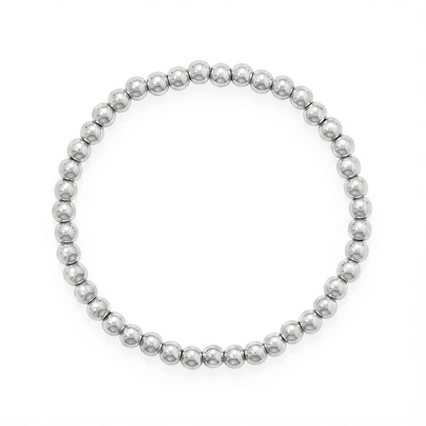 7.5" 5mm Stainless Steel Bead Stretch Bracelet