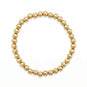 7.5" 6mm 18 Karat Gold PVD Stainless Steel Bead Stretch Bracelet