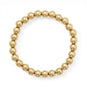 8" 8mm 18 Karat Gold PVD Stainless Steel Bead Stretch Bracelet