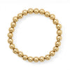 8" 8mm 18 Karat Gold PVD Stainless Steel Bead Stretch Bracelet