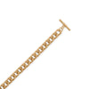 8" Gold Tone Curb Chain Toggle Bracelet