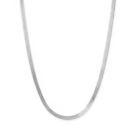 Stainless Steel 3mm Herringbone Necklace