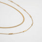 18 Karat Gold PVD 3mm Herringbone Necklace