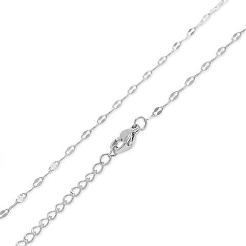 15" Stainless Steel Coffee Chain Y-Drop Necklace