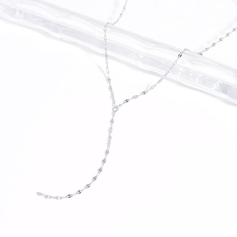 15" Stainless Steel Coffee Chain Y-Drop Necklace