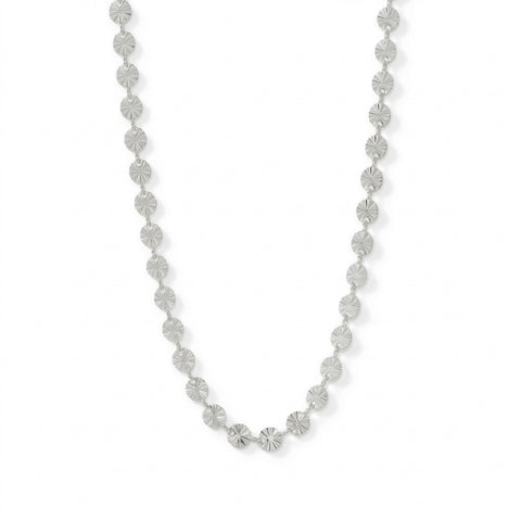 16" + 2" Stainless Steel Sunburst Necklace