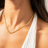 18 Karat Gold PVD Stainless Steel Sunburst Necklace