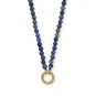 18" 18 Karat Gold PVD Stainless Steel Sodalite Inverted Hinge Necklace