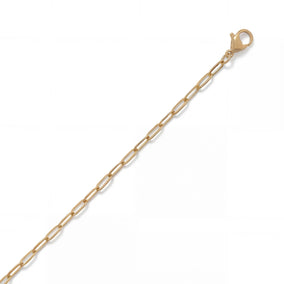 18 Karat Gold PVD Stainless Steel 2.5mm Paperclip Chain